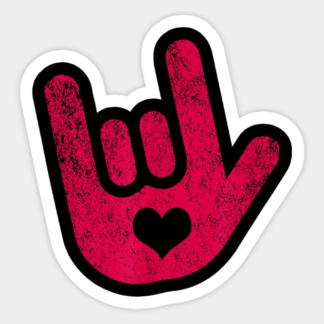 ASL Sign Language I Love You Sign Sticker by irelandefelder